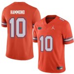 Men's Florida Gators #10 Josh Hammond NCAA Jordan Brand Orange Authentic Stitched College Football Jersey SQC2762RB